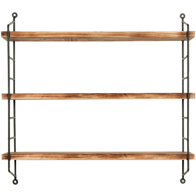 17 Stories 3 Piece Wood Tiered Shelf with Adjustable Shelves & Reviews Wayfair